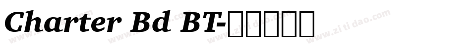 Charter Bd BT字体转换